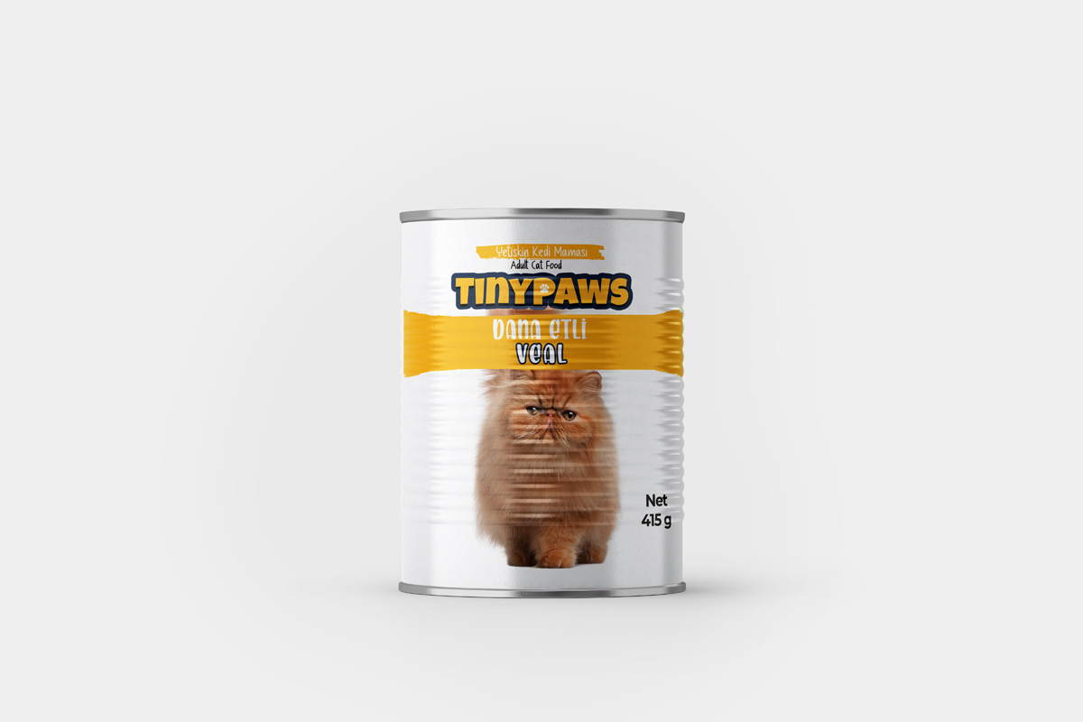 Tinypaws Yetişkin Kedi Dana Etli Yaş Mama 